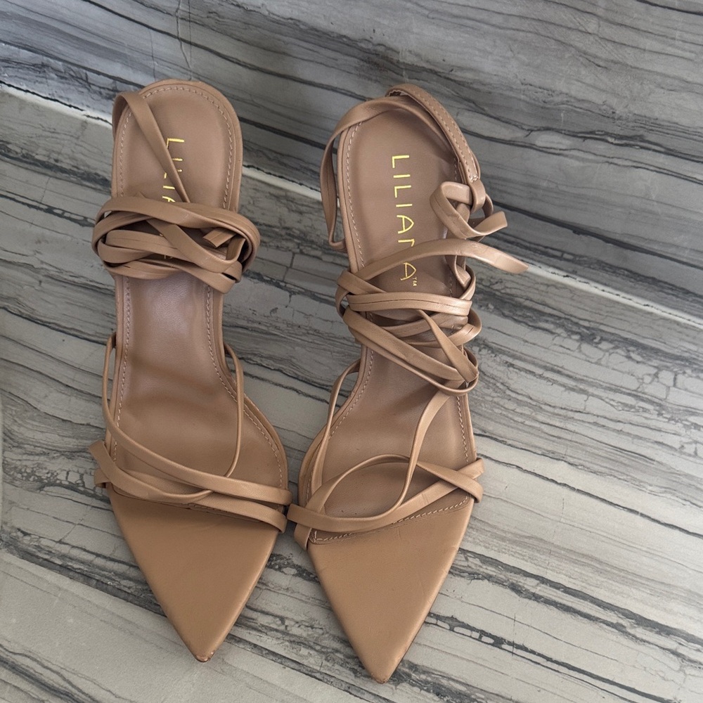 Women's Tan Strappy Heels